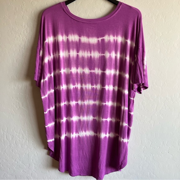 Time and Tru Women's Crewneck Solid & Tie-Dye Tunic Tee Plus Size XXL (20) - Picture 6 of 13